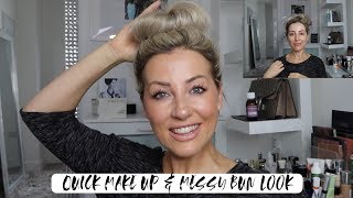 My quick make up and messy mum bun everyday look
