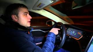 Тесла Модель С тест-драйв по МКАД от MANGO. Tesla Model S Тest-Drive in Moscow.