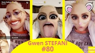 Gwen Stefani using snapchat filters - snapchat - march 2 2017