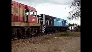 MLW Loco 52425 switching Chinese Diesel 52531 at Ciego de Avila