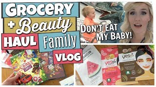 GROCERY and BEAUTY Haul + Shopping with the Family VLOG