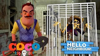 Minecraft HELLO NEIGHBOR - THE NEIGHBOR HAS CAPTURED HECTOR FROM THE MOVIE COCO IN HIS BASEMENT!!