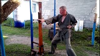 МАКИВАРА для каратэ.Работа на макиваре.