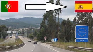 Portugal - Spain / Crossing The Border By Car