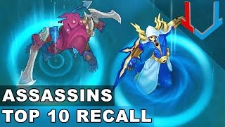 Top 10 Assassins Recall Animations in League of Legends