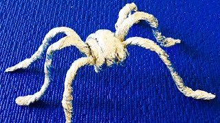 DIY: Halloween.Как просто сделать Паука из фольги. Декор комнаты на Хэллоуин.