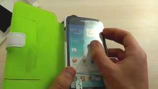 Обзор: Статусный Кожаный Чехол-Книжка для Samsung Galaxy Note 2 GT-N7100 "Nuoku" + пленка