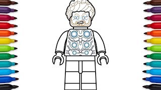 How to draw Lego Thor from Marvel's Avengers: Infinity War
