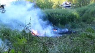 Взрыв баллона пропана 5 л - Propane tank explosion 5 L