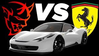 Ferrari 458 vs Dodge Demon | 1/4 Mile DRAG RACE