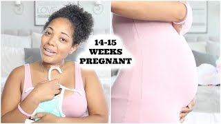 14-15 WEEK PREGNANCY VLOG | BABY GIRL HAUL, Q&A, BELLY SHOT
