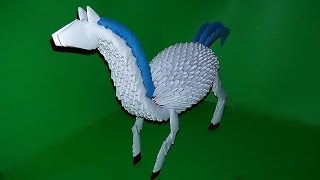 Модульное оригами лошадь (конь) видео урок-схема, пошаговая инструкция