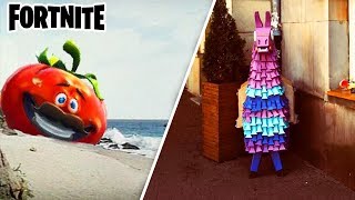 Fortnite Tomato head found in EUROPE!? LOOT LLAMAS DISCOVERED in REAL LIFE! SEASON 5 BATTLE PASS