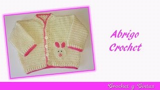 Abrigo unisex tejido a crochet para bebés - Parte 2 de 2