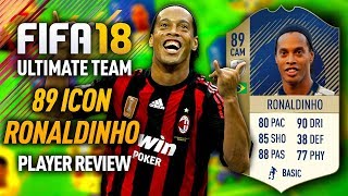 FIFA 18 ICON RONALDINHO (89) PLAYER REVIEW! FIFA 18 ULTIMATE TEAM!