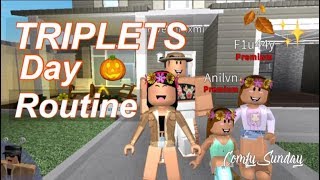 Roblox Bloxburg| Triplets Day Routine