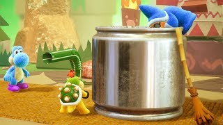 Yoshi's Crafted World 100% Walkthrough Part 3 - Big Paper Peak + First Boss Battle