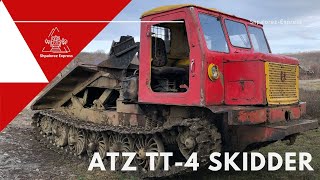 Погрузка трелевочного трактора ТТ-4 на платформу УЖД / Loading the TT-4 skidder onto the flatcar NG