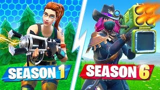 FORTNITE SEASON 1 vs SEASON 6 ESCAPE ROOM CHALLENGE!