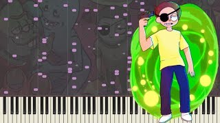 Evil Morty's Theme [Piano Tutorial] (Synthesia) // Kyle Landry + MIDI/Sheets