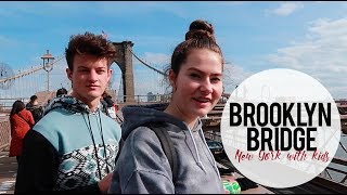 Walking the Brooklyn Bridge NEW YORK CITY with kids