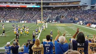 Winnipeg Blue Bombers vs Edmonton Eskimos T.J. Thorpe catch 2017 IGF