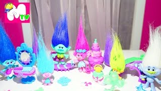 Коллекция Троллей Тролли trolls герои мультика Розочка Алмаз Цветан