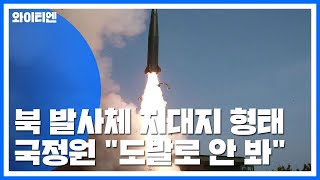 국정원 "北 발사체, 지대지 형태...도발 의도는 없어" / YTN