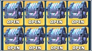 8 LEGENDARY KINGS CHEST OPENING | CLASH ROYALE | 8 LEGENDARY CARDS!
