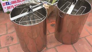 Thùng quay mật ong 2 cầu 3 cầu chất liệu inox 304 và các vaath tư nuôi ong khác 0869054295