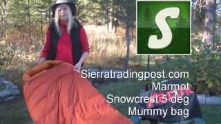 Review of the Marmot Snowcrest Mummy bag