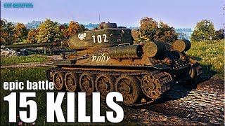 15 фрагов за бой World of Tanks T-34-85 Rudy
