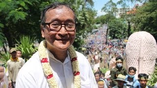 CNRP Leader Sam Rainsy and Kem Sokha Speech at democracy park [morning part]