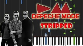 Depeche Mode - Stripped Piano Cover [Synthesia Piano Tutorial]