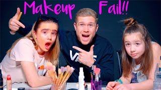 DAD DOES DAUGHTER'S MAKEUP - DAD V GIRLS