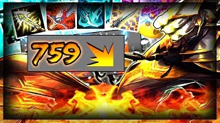 LEAGUE OF LEGENDS JUNGLE " 700+ DMG BEST BUILD: MASTER YI" SEASON 8