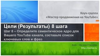 Шаг 8 - Определите семантическое ядро для YouTube канала, составьте список ключевых слов и фраз