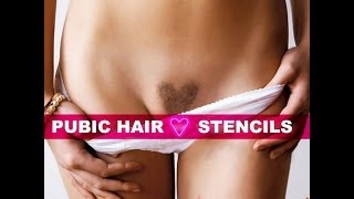 Pubic Hair Stencils - Hair Art ( www.MrHairArt.com )