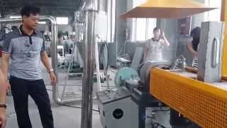 Romania customer-- PE WPC granulating machine/ wood plastic granulator