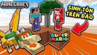 Rex Và Noob Thử Thách Sinh Tồn Trên Đảo Super Mario Hái Nấm Trong Minecraft !!