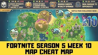 Fortnite season 5 week 10 map cheat sheet