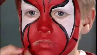 Мастер класс аквагрим Спайдермэн. Face painting (faceart) Spiderman.