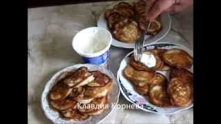 Быстрые оладушки с яблоком
