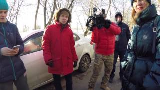 Съемка репортажа про платные парковки в Нагатинском Затоне 23 11 2016
