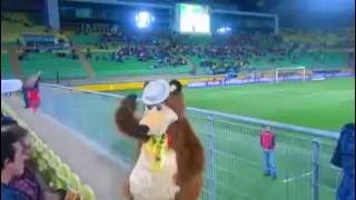 Славный мишка танцует Лезгинку на Анжи-Арене