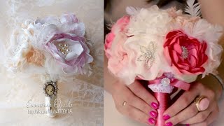 Потрясающий свадебный букет из ткани! Мастер-класс