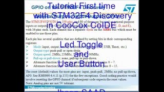 Tutorial First time with STM32F4 Discovery in CooCox CoIDE Led Toggle and User Button