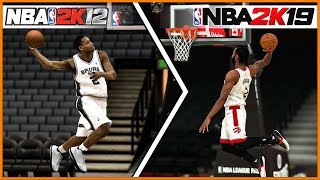 KAWHI LEONARD dunks evolution [NBA 2K12 - NBA 2K19]