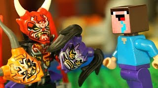 Лего Ниндзяго Маски ОНИ и Лего Нубик Майнкрафт Мультики LEGO Minecraft Мультфильмы для Детей
