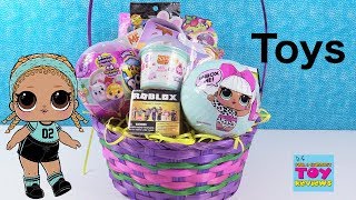 LOL Surprise Easter Basket Full of Toys Disney Coco MLP Roblox Unboxing | PSToyReviews